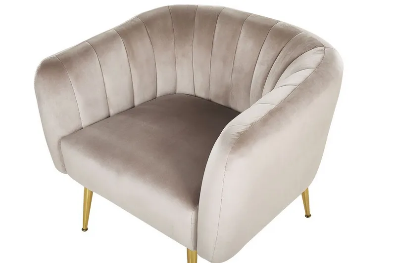 Amania Lenestol - Fløyel/Grå - Møbler - Stoler - Lenestoler