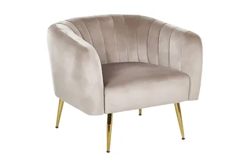 Amania Lenestol - Fløyel/Grå - Møbler - Stoler - Lenestoler