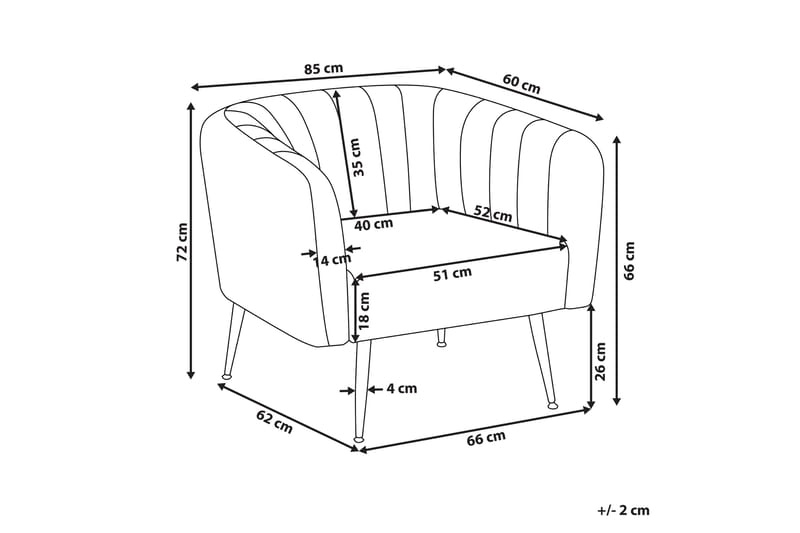 Amania Lenestol - Fløyel/Grønn - Møbler - Stoler - Lenestoler - Klubblenestol
