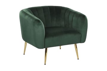 Amania Lenestol - Fløyel/Grønn - Møbler - Stoler - Lenestoler - Klubblenestol