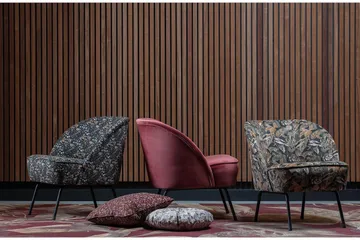 Bastien Lenestol - Fløyel/Svart - Møbler - Stoler - Lenestoler - Klubblenestol