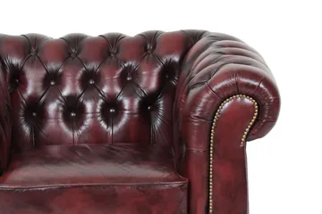 Birmingham Lenestol 100% Lær - Okseblod - Møbler - Stoler - Lenestoler - Klubblenestol