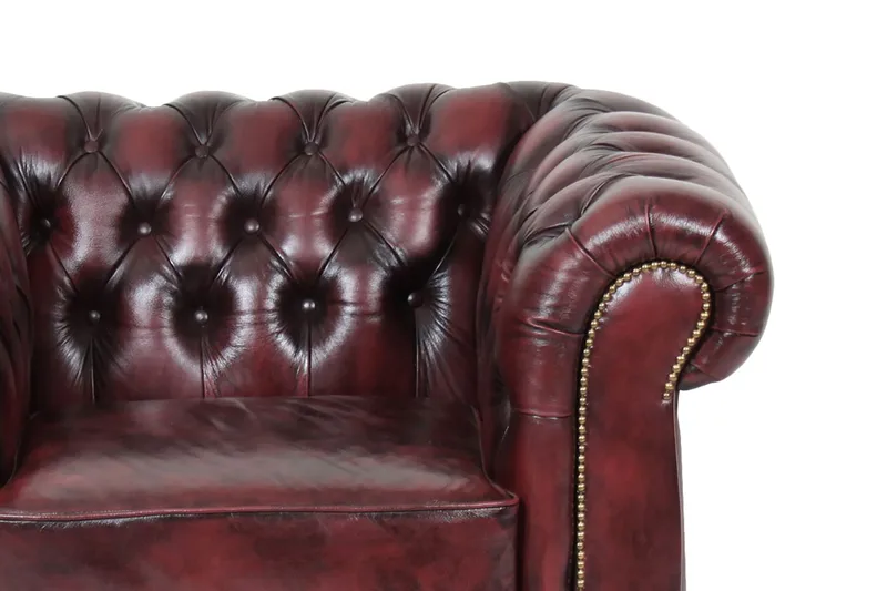 Birmingham Lenestol 100% Lær - Okseblod - Møbler - Stoler - Lenestoler - Klubblenestol