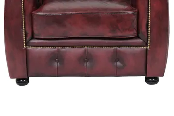 Birmingham Lenestol 100% Lær - Okseblod - Møbler - Stoler - Lenestoler - Klubblenestol