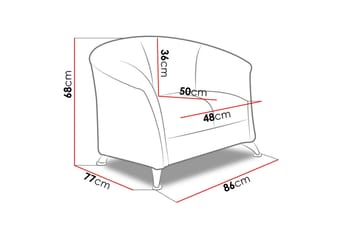 Olier Lenestol 86x77x68 cm - Møbler - Stoler - Lenestoler - Klubblenestol