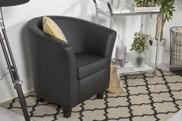 Vegas Klubblenestol PU - Svart - Møbler - Stoler - Lenestoler - Klubblenestol