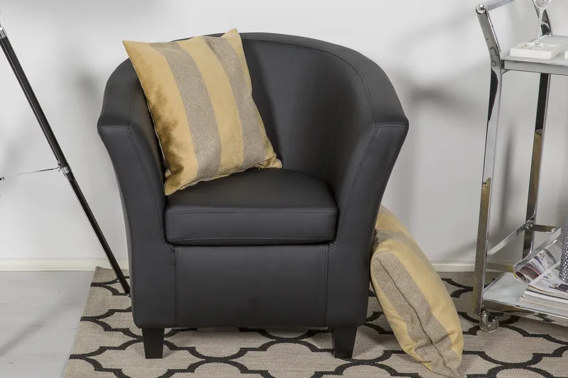 Vegas Klubblenestol PU - Svart - Møbler - Stoler - Lenestoler - Klubblenestol