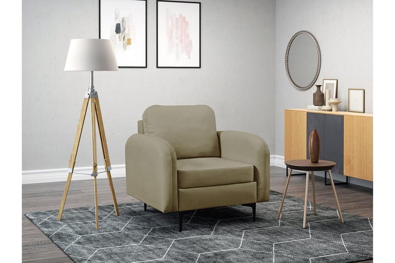 Knocklong Fåtölj Dark Beige/Mocca - Møbler - Stoler - Lenestoler