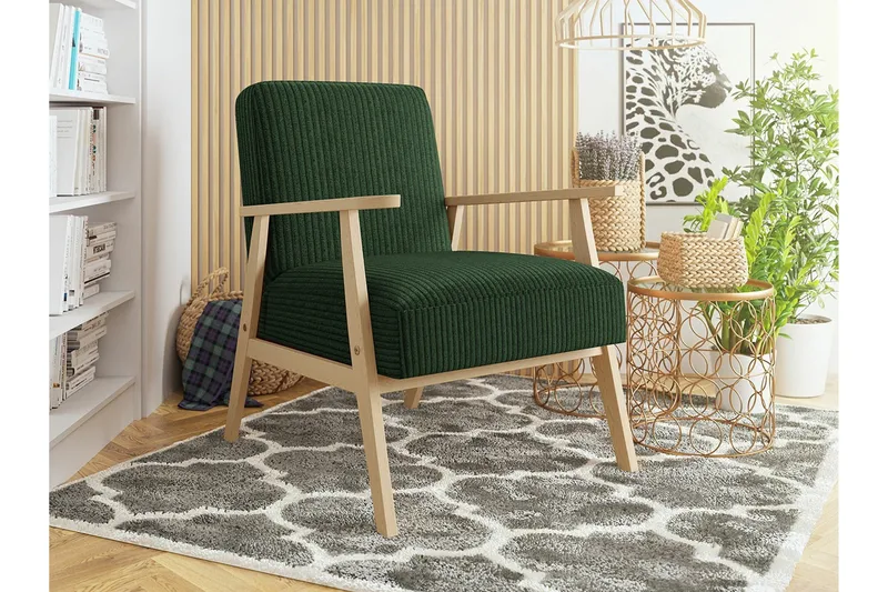 Knocklong Fåtölj Dark green/Brown - Møbler - Stoler - Lenestoler