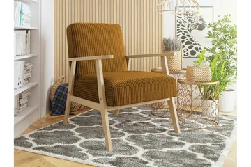 Knocklong Fåtölj Yellow/Brown - Møbler - Stoler - Lenestoler