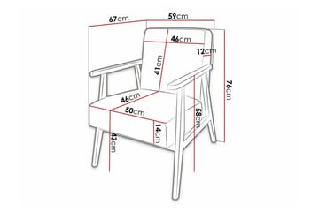 Knocklong Fåtölj Yellow/Brown - Møbler - Stoler - Lenestoler