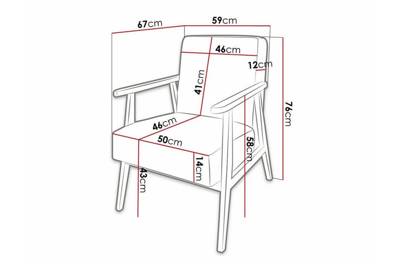 Knocklong Fåtölj Yellow/Brown - Møbler - Stoler - Lenestoler