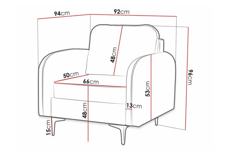 Knocklong Fåtölj Pink - Møbler - Stoler - Lenestoler