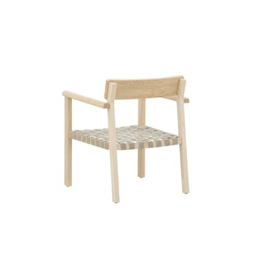 Krois Lenestol med Armlene i Tre med Tekstildetaljer - Beige - Møbler - Stoler - Lenestoler