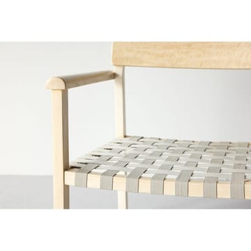 Krois Lenestol med Armlene i Tre med Tekstildetaljer - Beige - Møbler - Stoler - Lenestoler