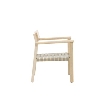 Krois Lenestol med Armlene i Tre med Tekstildetaljer - Beige - Møbler - Stoler - Lenestoler