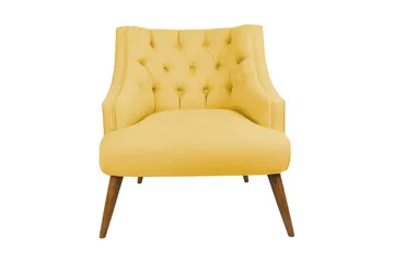 Lamonti Lenestol - Gul/Natur - Møbler - Stoler - Lenestoler