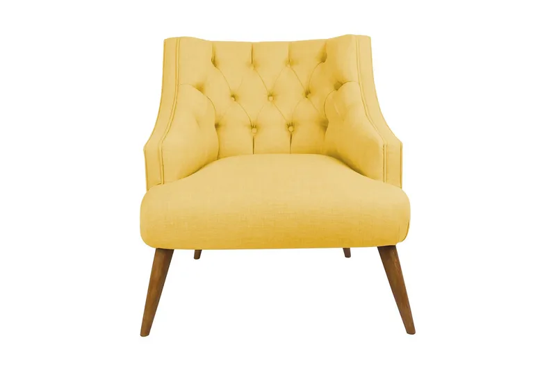 Lamonti Lenestol - Gul/Natur - Møbler - Stoler - Lenestoler