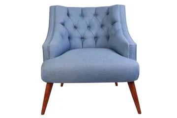 Lamonti Lenestol - Indigoblå/Natur - Møbler - Stoler - Lenestoler