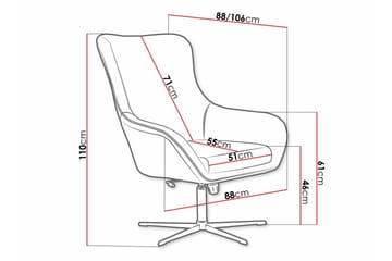 Laytown Fåtölj Brown/Black - Møbler - Stoler - Lenestoler