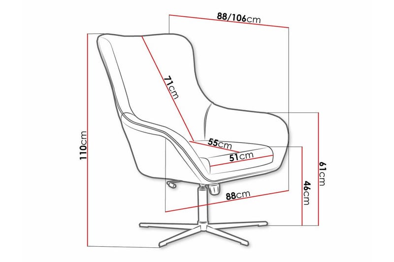 Laytown Fåtölj Brown/Black - Møbler - Stoler - Lenestoler