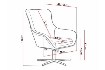 Laytown Fåtölj Dark Blue/Black - Møbler - Stoler - Lenestoler