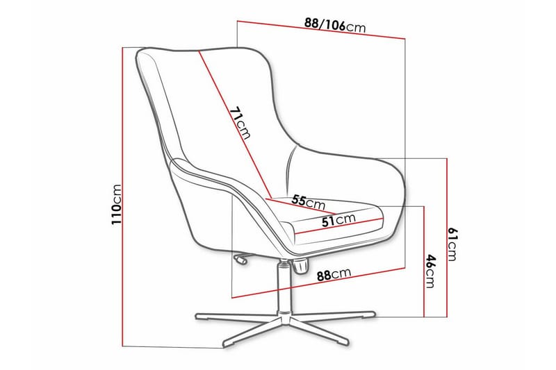 Laytown Fåtölj Dark Blue/Black - Møbler - Stoler - Lenestoler
