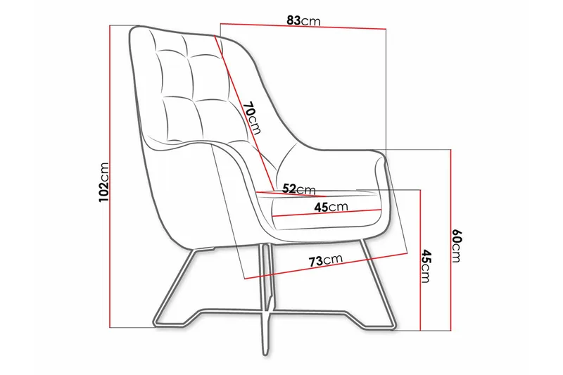 Laytown Fåtölj Dark grey - Møbler - Stoler - Lenestoler