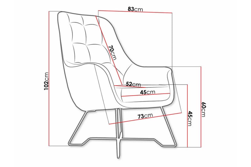 Laytown Fåtölj Dark grey - Møbler - Stoler - Lenestoler