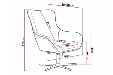 Laytown Fåtölj Mustard yellow - Møbler - Stoler - Lenestoler