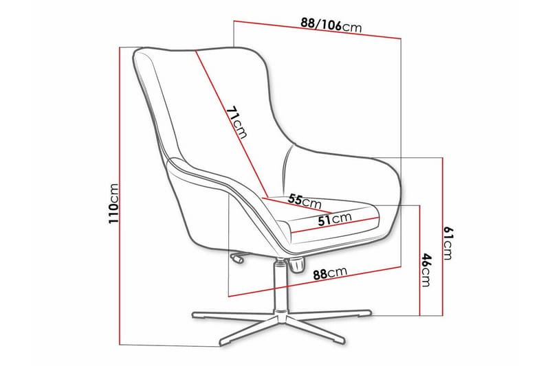 Laytown Fåtölj Mustard yellow - Møbler - Stoler - Lenestoler