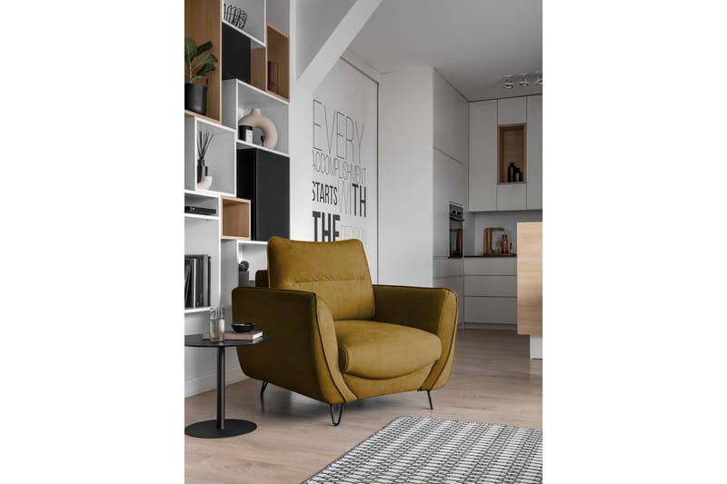 Lence Lenestol - Gul - Møbler - Stoler - Lenestoler