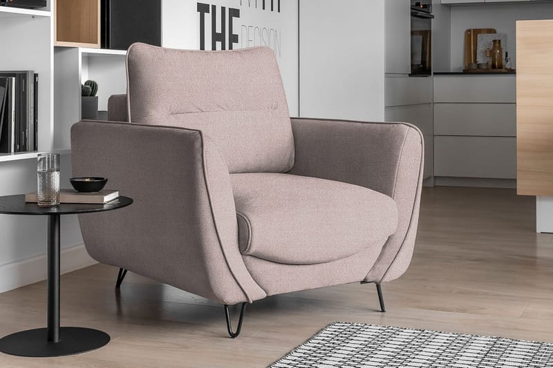 Lence Lenestol - Lyserosa - Møbler - Stoler - Lenestoler