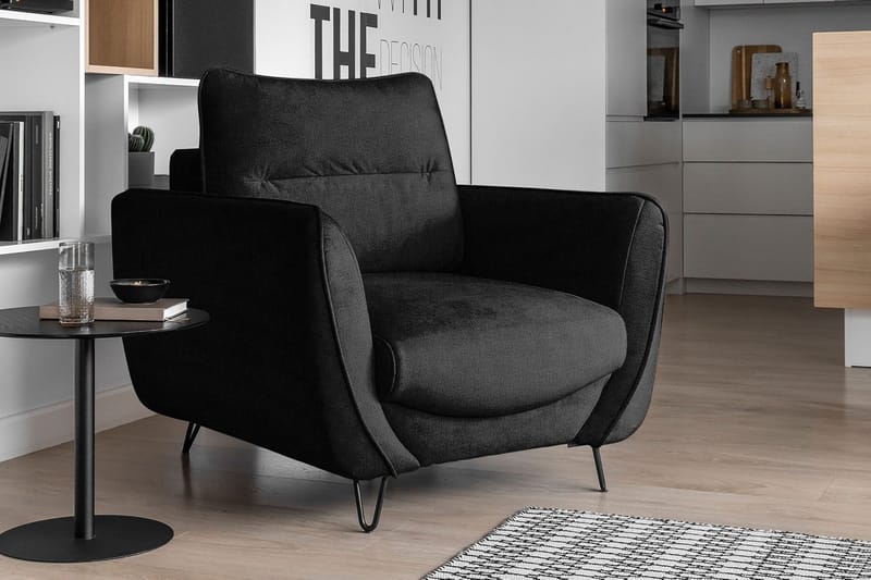 Lence Lenestol - Svart - Møbler - Stoler - Lenestoler