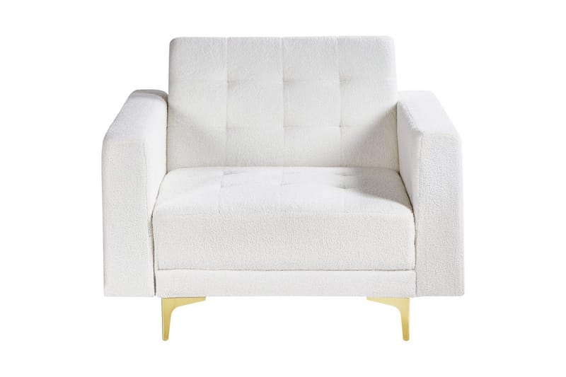 Lenestol Aberdeen - Hvitt, gull, Hvit, gull - Møbler - Stoler - Lenestoler