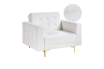 Lenestol Aberdeen - Hvitt, gull, Hvit, gull - Møbler - Stoler - Lenestoler