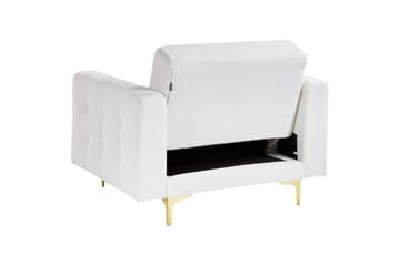 Lenestol Aberdeen - Hvitt, gull, Hvit, gull - Møbler - Stoler - Lenestoler