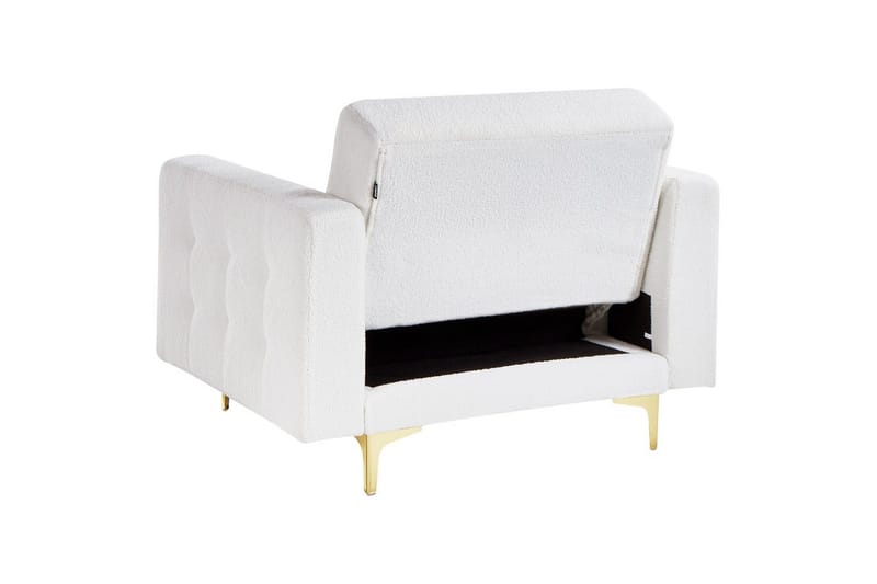 Lenestol Aberdeen - Hvitt, gull, Hvit, gull - Møbler - Stoler - Lenestoler