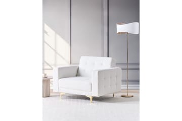 Lenestol Aberdeen - Hvitt, gull, Hvit, gull - Møbler - Stoler - Lenestoler