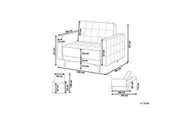 Lenestol Aberdeen - Hvitt, gull, Hvit, gull - Møbler - Stoler - Lenestoler