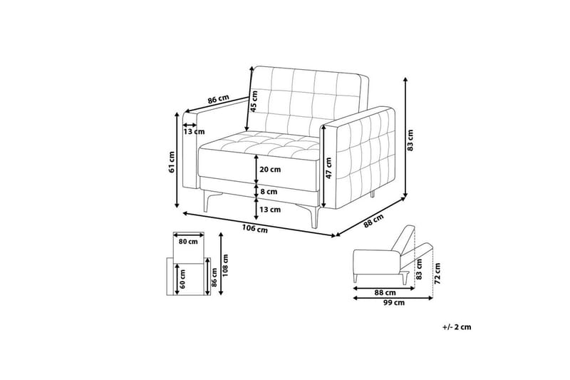 Lenestol Aberdeen - Hvitt, gull, Hvit, gull - Møbler - Stoler - Lenestoler