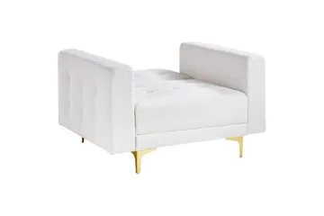 Lenestol Aberdeen - Hvitt, gull, Hvit, gull - Møbler - Stoler - Lenestoler