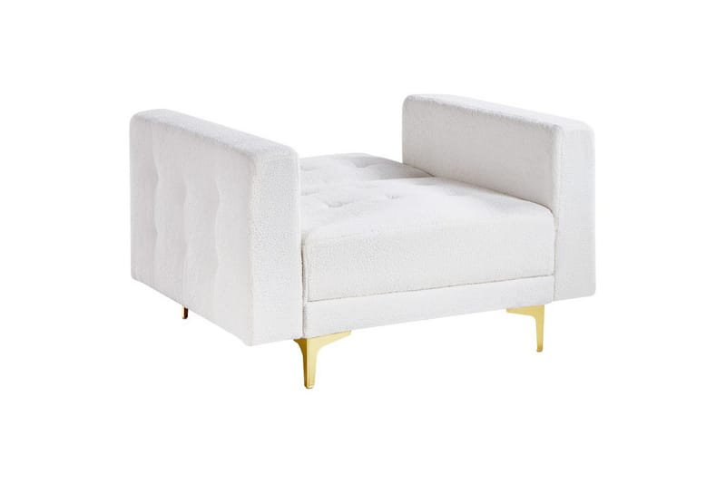 Lenestol Aberdeen - Hvitt, gull, Hvit, gull - Møbler - Stoler - Lenestoler