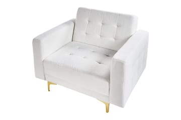 Lenestol Aberdeen - Hvitt, gull, Hvit, gull - Møbler - Stoler - Lenestoler