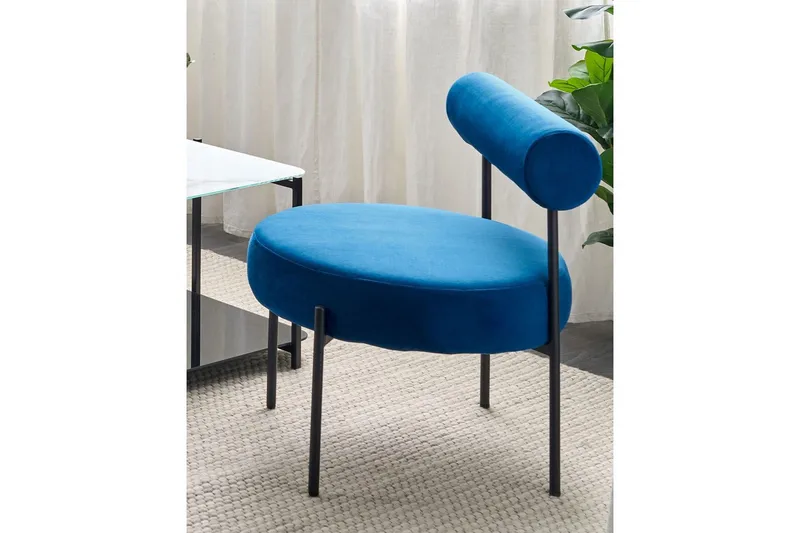 Lenestol Alpha - Blå, Svart - Møbler - Stoler - Lenestoler - Lenestol uten armlene