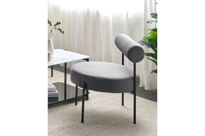 Lenestol Alpha - Grå, svart - Møbler - Stoler - Lenestoler - Lenestol uten armlene
