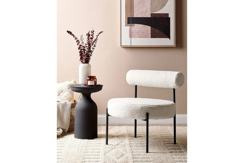 Lenestol Alpha - Hvit, Svart - Møbler - Stoler - Lenestoler - Lenestol uten armlene