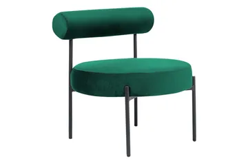 Lenestol Alpha - Smaragdgrønn, Svart - Møbler - Stoler - Lenestoler - Lenestol uten armlene