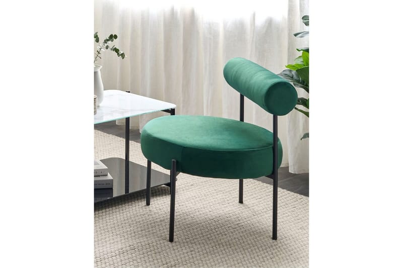 Lenestol Alpha - Smaragdgrønn, Svart - Møbler - Stoler - Lenestoler - Lenestol uten armlene