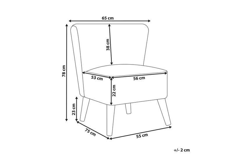 Lenestol Alven - Møbler - Stoler - Lenestoler - Lenestol uten armlene